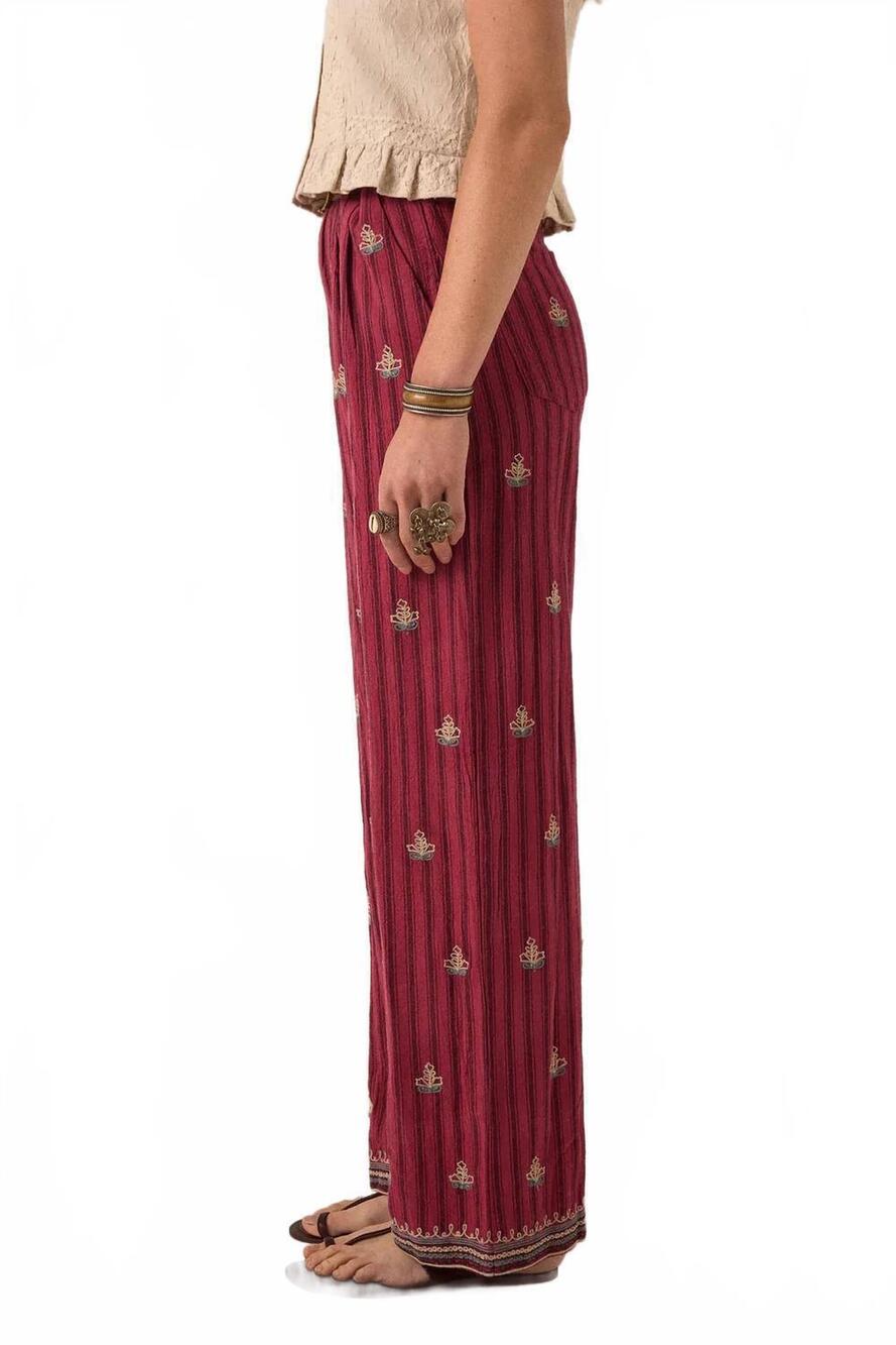 NEW MAISON HOTEL tito wide leg trousers in red sea - Picture 2 of 5